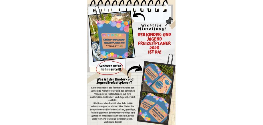 Der Kinder- und Jugendfreizeitplaner 2024 ist da! - 1 Der Kinder- und Jugendfreizeitplaner 2024 ist da! - 1